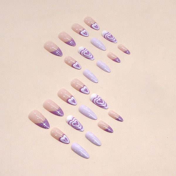 12 Sizes-24 Pcs Press On Nails W716