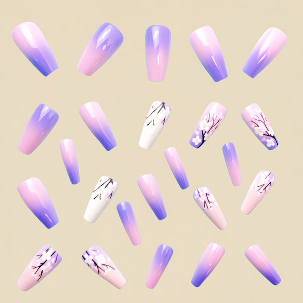 12 Sizes-24 Pcs Press On Nails Y513