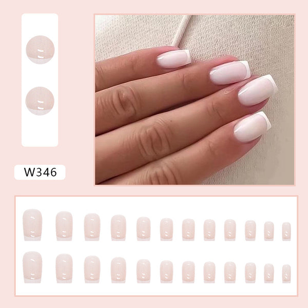 12 Sizes-24 Pcs Press On Nails W346
