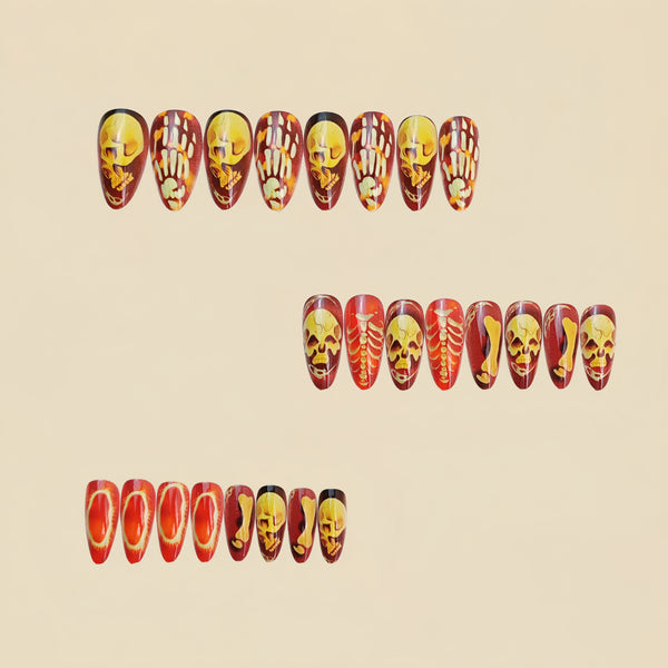 12 Sizes-24 Pcs Press On Nails Y1005