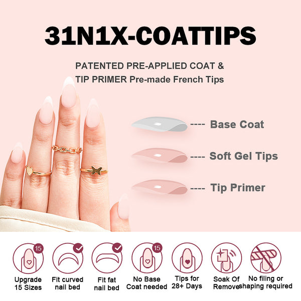 12 Sizes-24 Pcs Press On Nails FS003