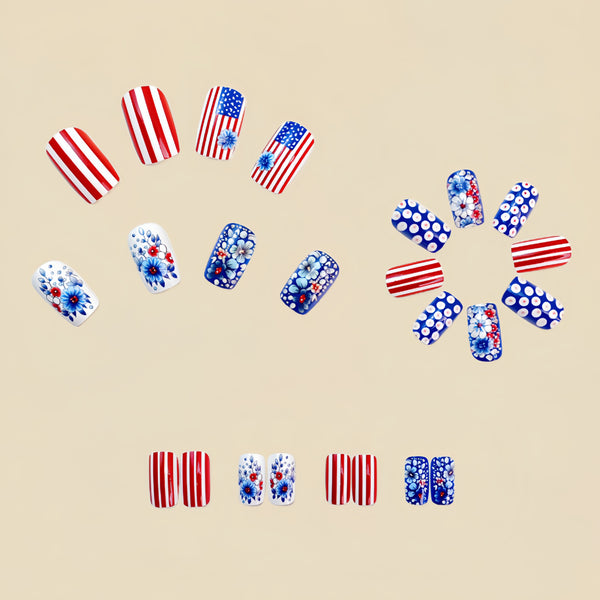12 Sizes-24 Pcs Press On Nails Y654