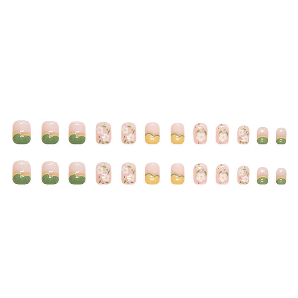 12 Sizes-24 Pcs Press On Nails R760