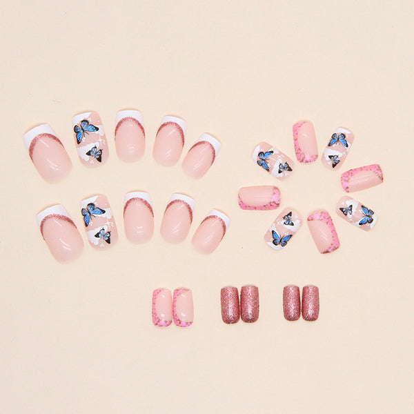 12 Sizes-24 Pcs Press On Nails W505