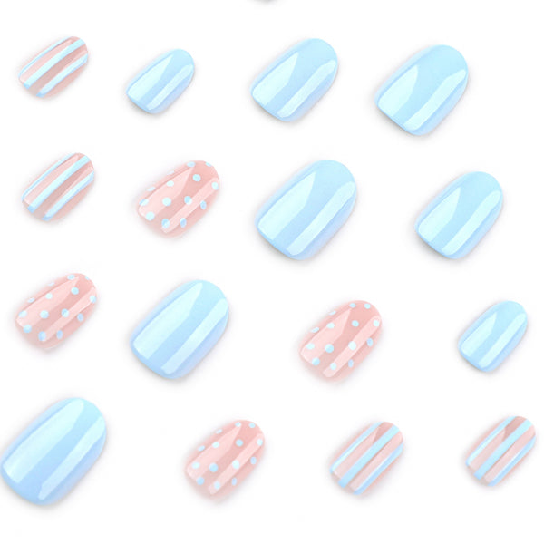 12 Sizes-24 Pcs Press On Nails JP4384