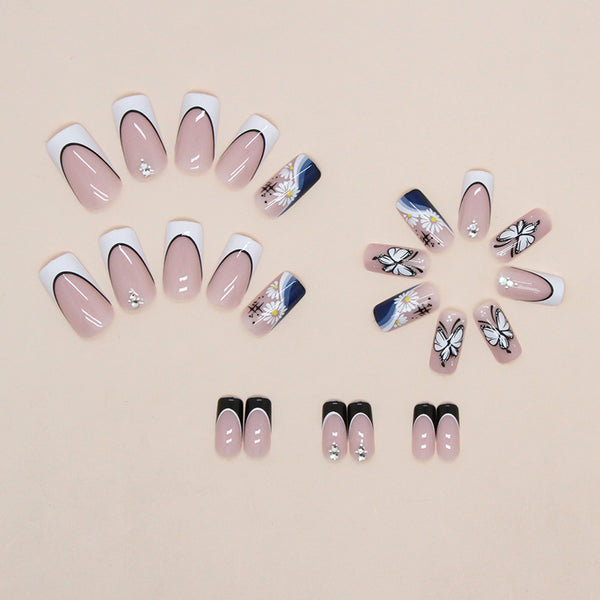 12 Sizes-24 Pcs Press On Nails Z736