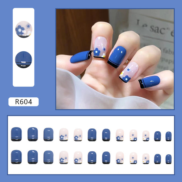 12 Sizes-24 Pcs Press On Nails R601