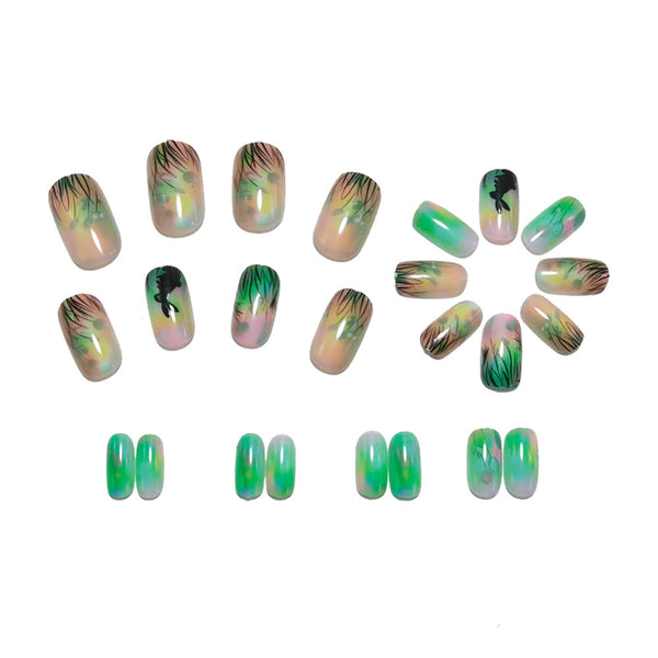 12 Sizes-24 Pcs Press On Nails Y1567