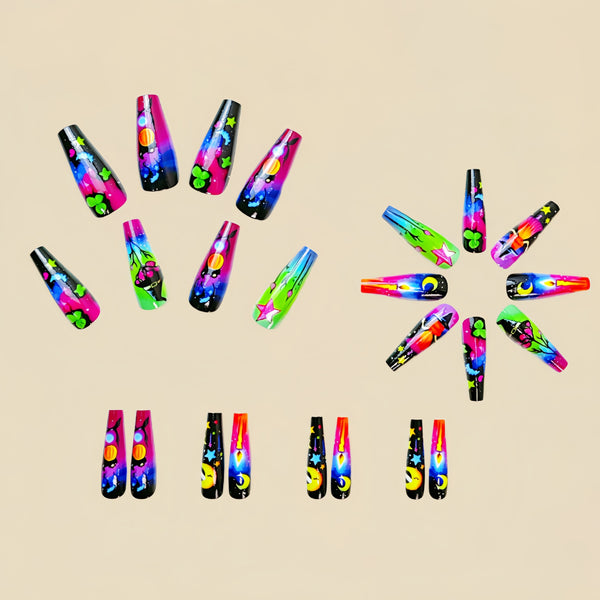 12 Sizes-24 Pcs Press On Nails Y694