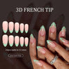 12 Sizes-24 Pcs Press On Nails C1325
