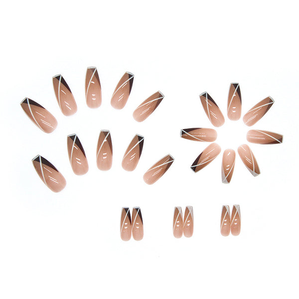 12 Sizes-24 Pcs Press On Nails R613