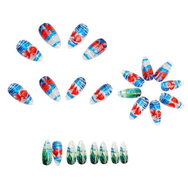 12 Sizes-24 Pcs Press On Nails Y1945