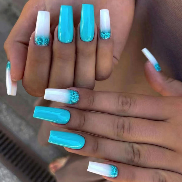 12 Sizes-24 Pcs Press On Nails W169