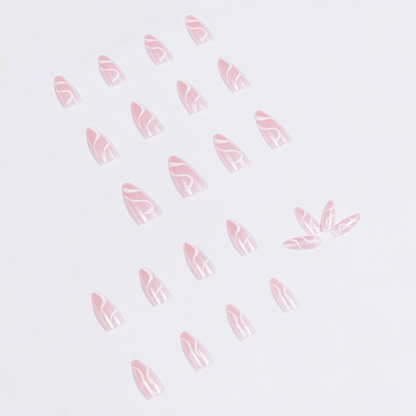 12 Sizes-24 Pcs Press On Nails JP1070