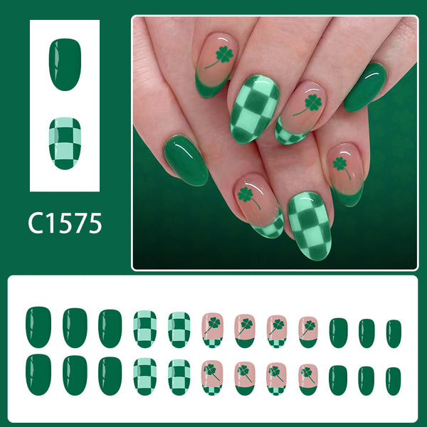 12 Sizes-24 Pcs Press On Nails C1575