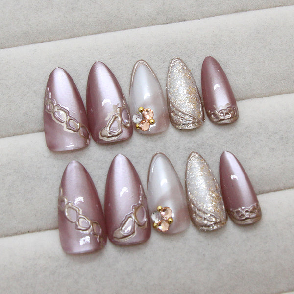 12 Sizes-24 Pcs Press On Nails Z980