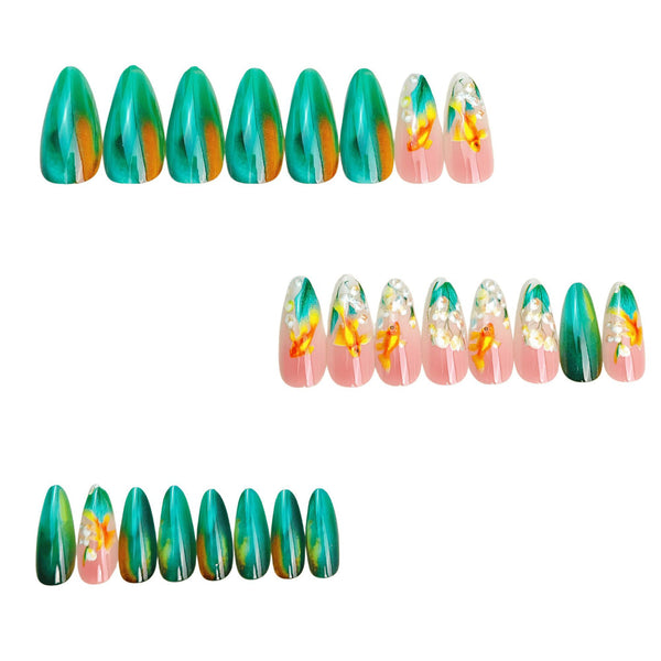 12 Sizes-24 Pcs Press On Nails Y1978