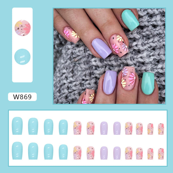 12 Sizes-24 Pcs Press On Nails W843