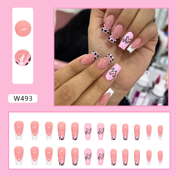 12 Sizes-24 Pcs Press On Nails W493