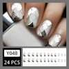 12 Sizes-24 Pcs Press On Nails Y048
