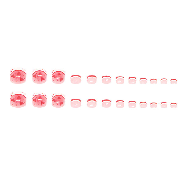 12 Sizes-24 Pcs Press On Nails F182