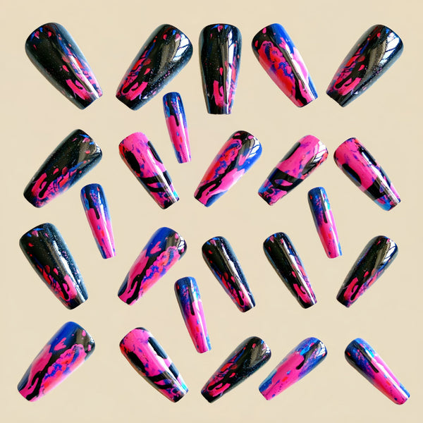 12 Sizes-24 Pcs Press On Nails Y1187