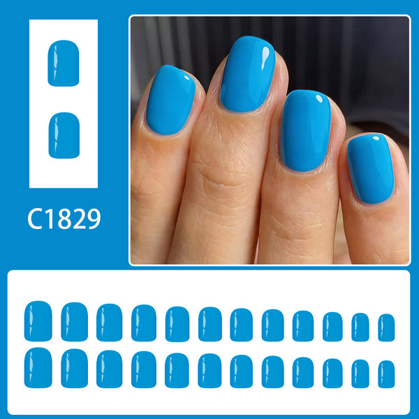 12 Sizes-24 Pcs Press On Nails C1829