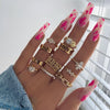 12 Sizes-24 Pcs Press On Nails W031