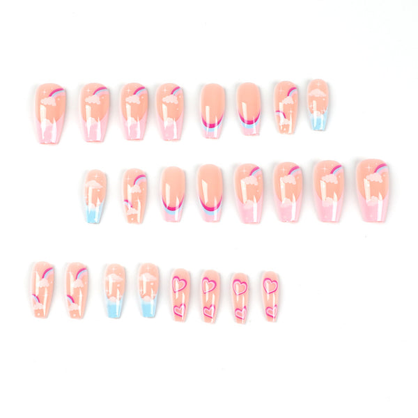 12 Sizes-24 Pcs Press On Nails JP2298