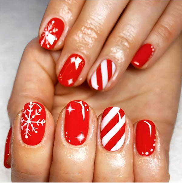 12 Sizes-24 Pcs Press On Nails Y1275