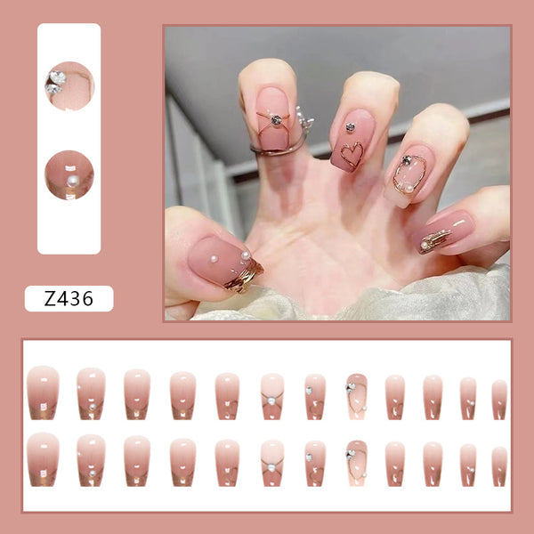 12 Sizes-24 Pcs Press On Nails Z436