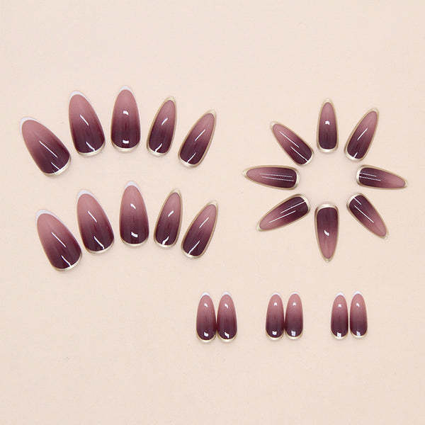 12 Sizes-24 Pcs Press On Nails W2012