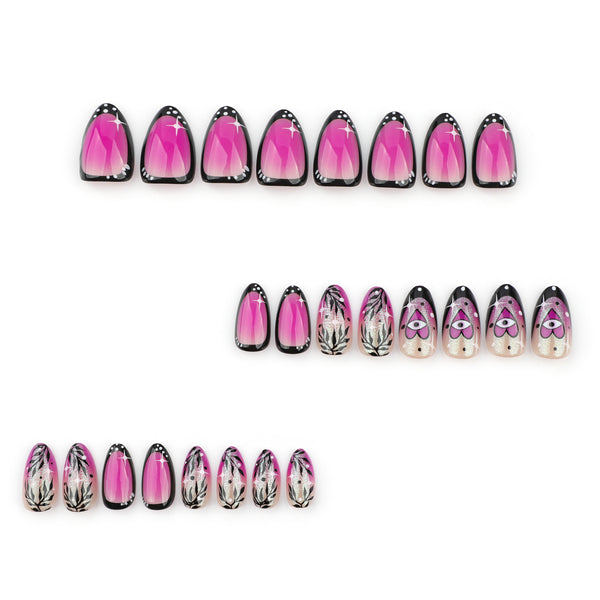 12 Sizes-24 Pcs Press On Nails JP3612