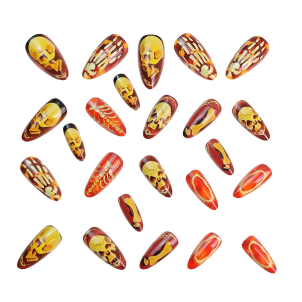 12 Sizes-24 Pcs Press On Nails Y1005