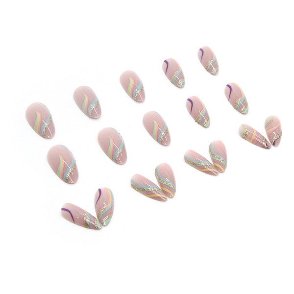 12 Sizes-24 Pcs Press On Nails W203