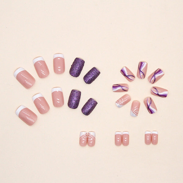 12 Sizes-24 Pcs Press On Nails W396
