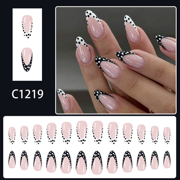 12 Sizes-24 Pcs Press On Nails C1219