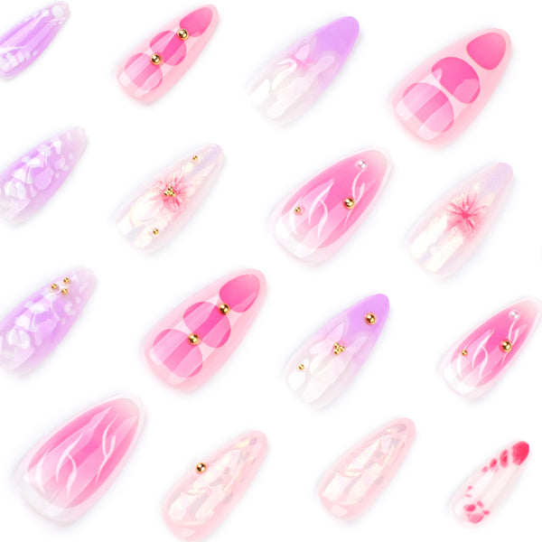 12 Sizes-24 Pcs Press On Nails JP3854