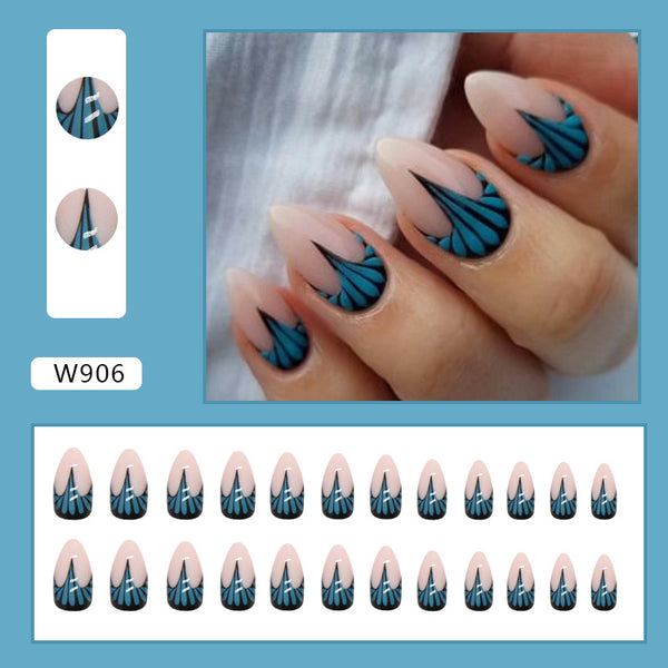 12 Sizes-24 Pcs Press On Nails W906
