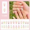 12 Sizes-24 Pcs Press On Nails C1686