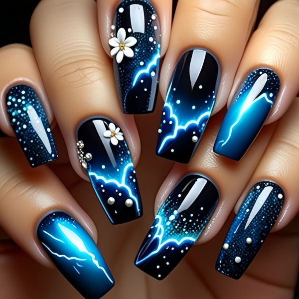 12 Sizes-24 Pcs Press On Nails Y1949