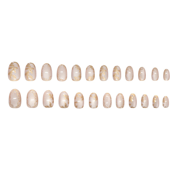 12 Sizes-24 Pcs Press On Nails W1895