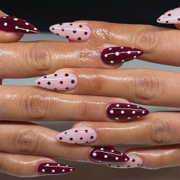 12 Sizes-24 Pcs Press On Nails JP4004