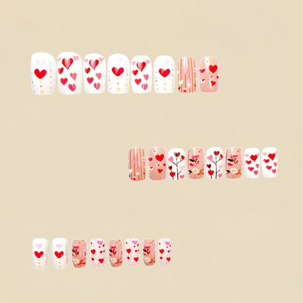 12 Sizes-24 Pcs Press On Nails Y512