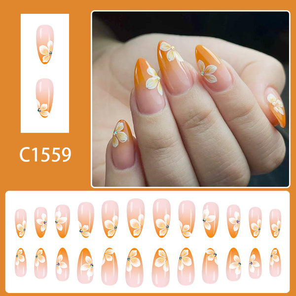 12 Sizes-24 Pcs Press On Nails C1559