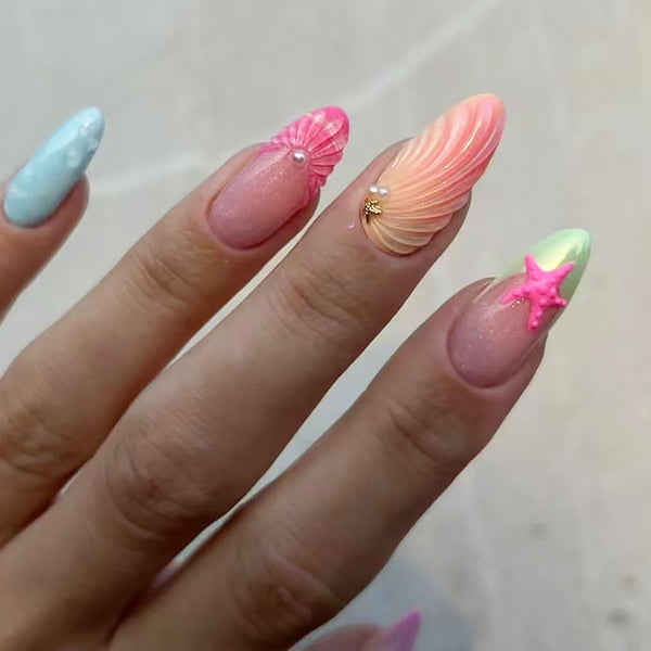 12 Sizes-24 Pcs Press On Nails Z919