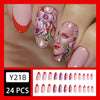 12 Sizes-24 Pcs Press On Nails Y218