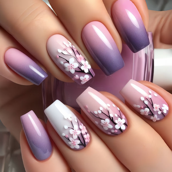 12 Sizes-24 Pcs Press On Nails Y513