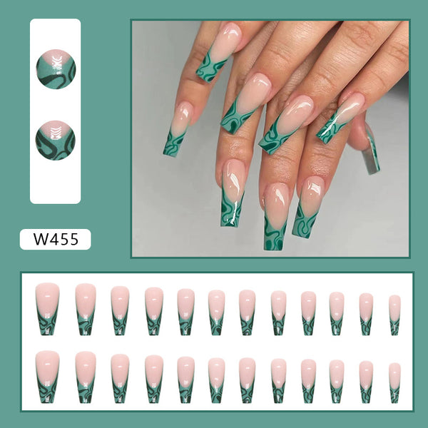 12 Sizes-24 Pcs Press On Nails W455
