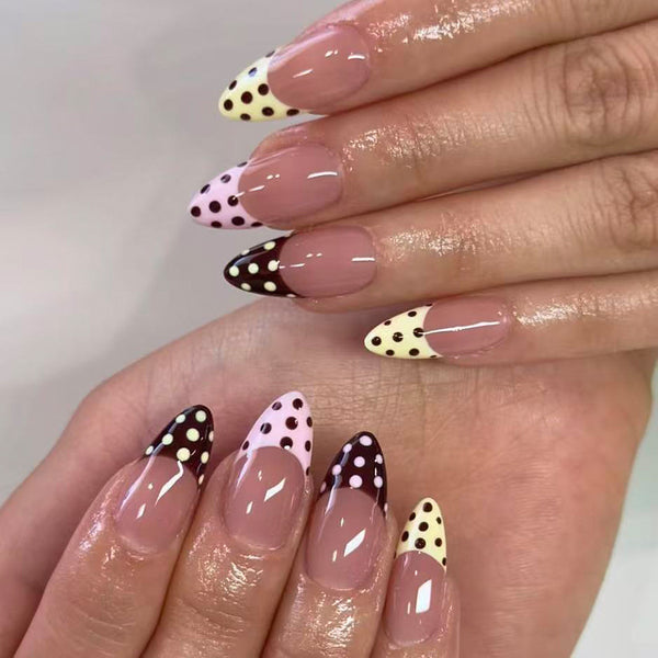 12 Sizes-24 Pcs Press On Nails C1350